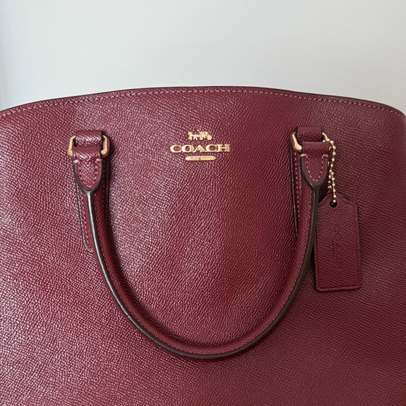 Coach burgundy sage carryall Leather Satchel - Picture 2 of 5